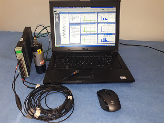 Multi-analyser PULSE LAN-XI including acceleration sensors from B&K